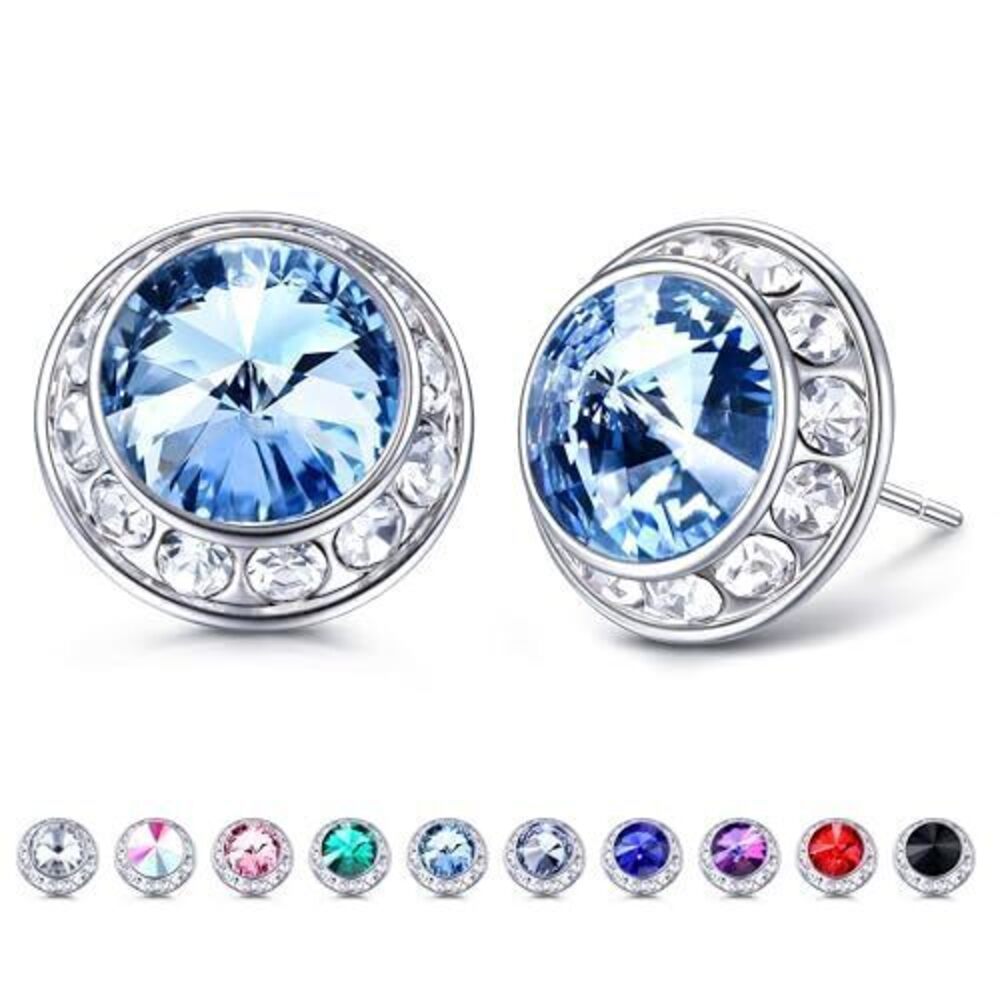3814 Rhinestone Dance Competition Earrings 18K White Gold Hypoallergenic